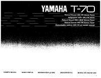 Yamaha T-70 - Owners Manual